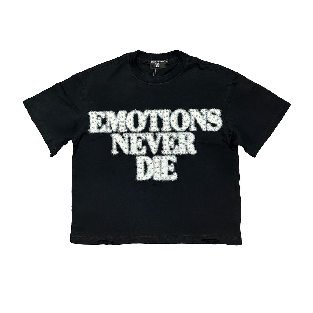 Black ‘End’ Rhinestone Tee