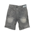 ‘Paisley’ Denim Grey Shorts